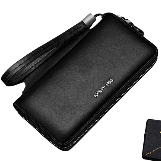 Men's long zipper leather handbag men wallet