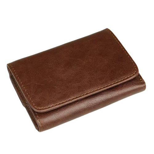 Men's Pure  Gift Trifold Leather Short Wallet