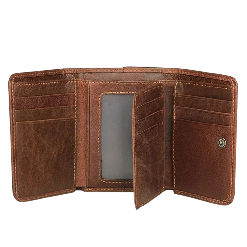 Men's Pure  Gift Trifold Leather Short Wallet